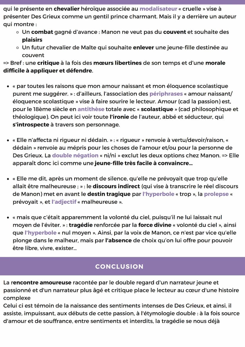 LECTURE LINEAIRE 2
SCÈNE DE RENCONTRE, MANON LESCAUT, L'ABBÉ PRÉVOST
INTRODUCTION
Manon Lescaut a été écrit par l'Abé Prévost. Ce dernier a 