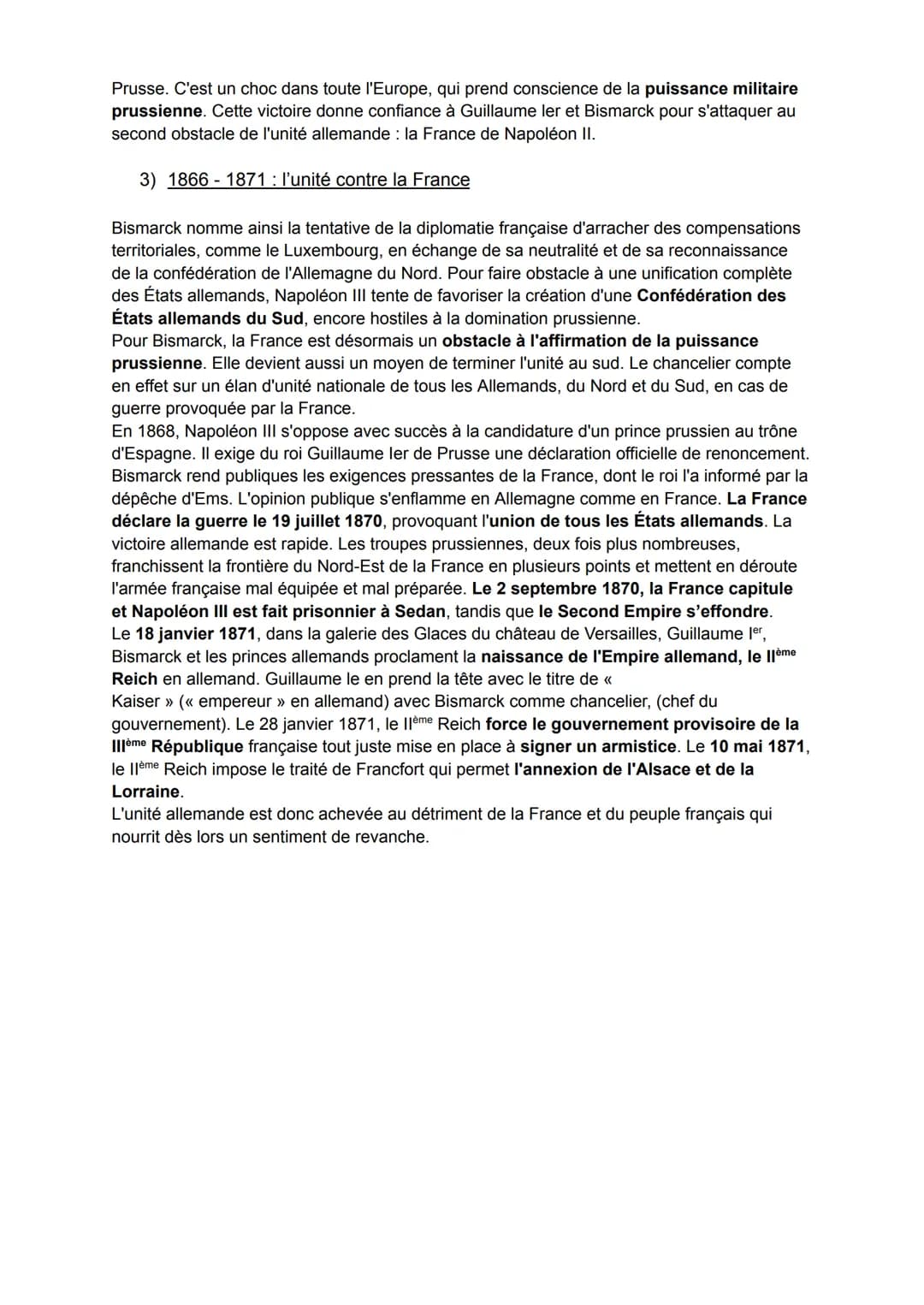 La France et la construction de nouveaux Etats
Entre 1848 et 1871, la France soutient la construction des unités italienne et allemande au
n