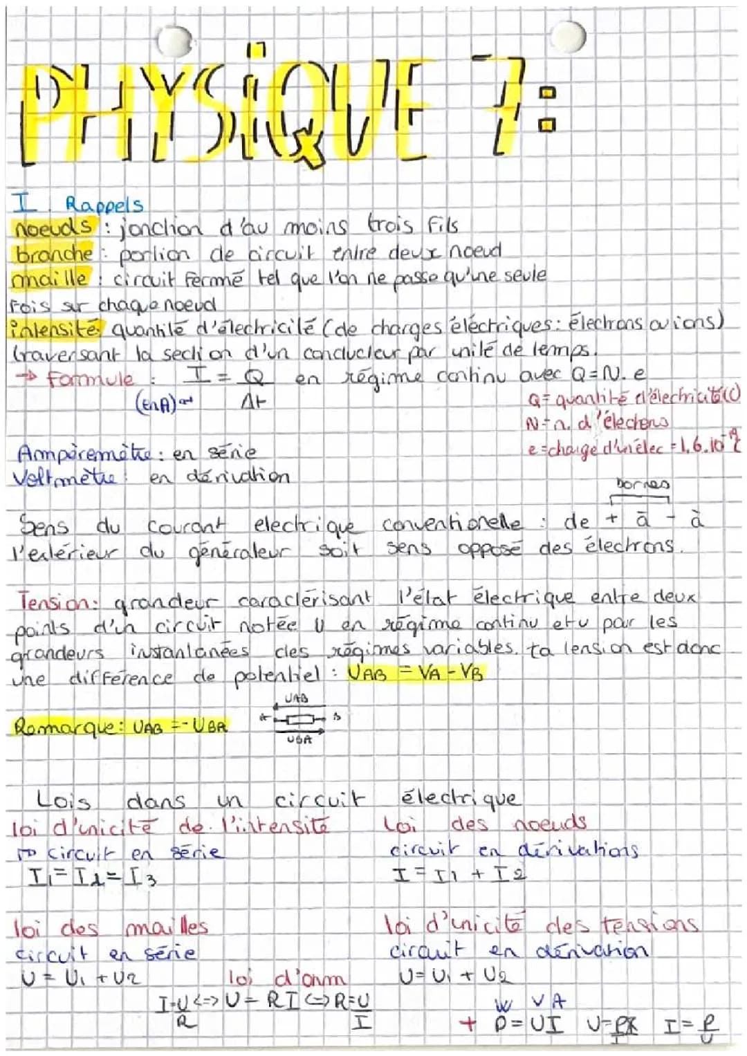 Exercice corrigé Signaux et Capteurs Seconde - TP, PDF & Électricité