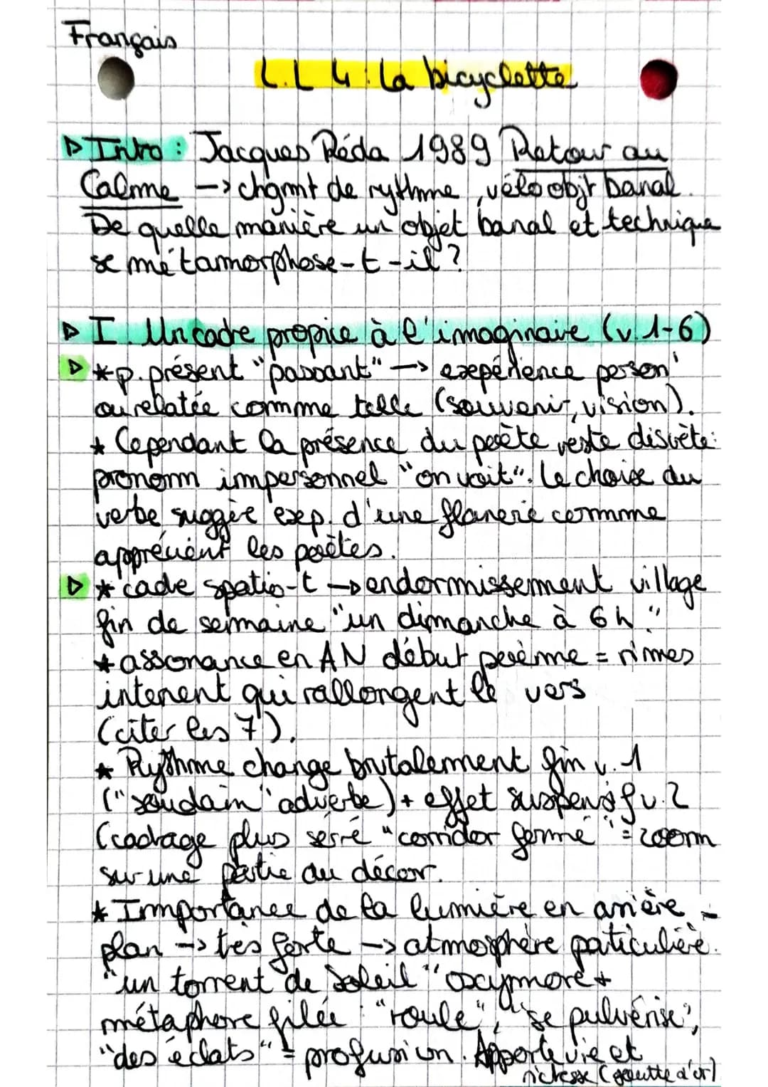 Français
L.L. 4. La bicyclette
> Into: Jacques Réda 1989 Retour
Calme chgmt de rythme, vélo obit banal
De quelle manière un objet banal et t