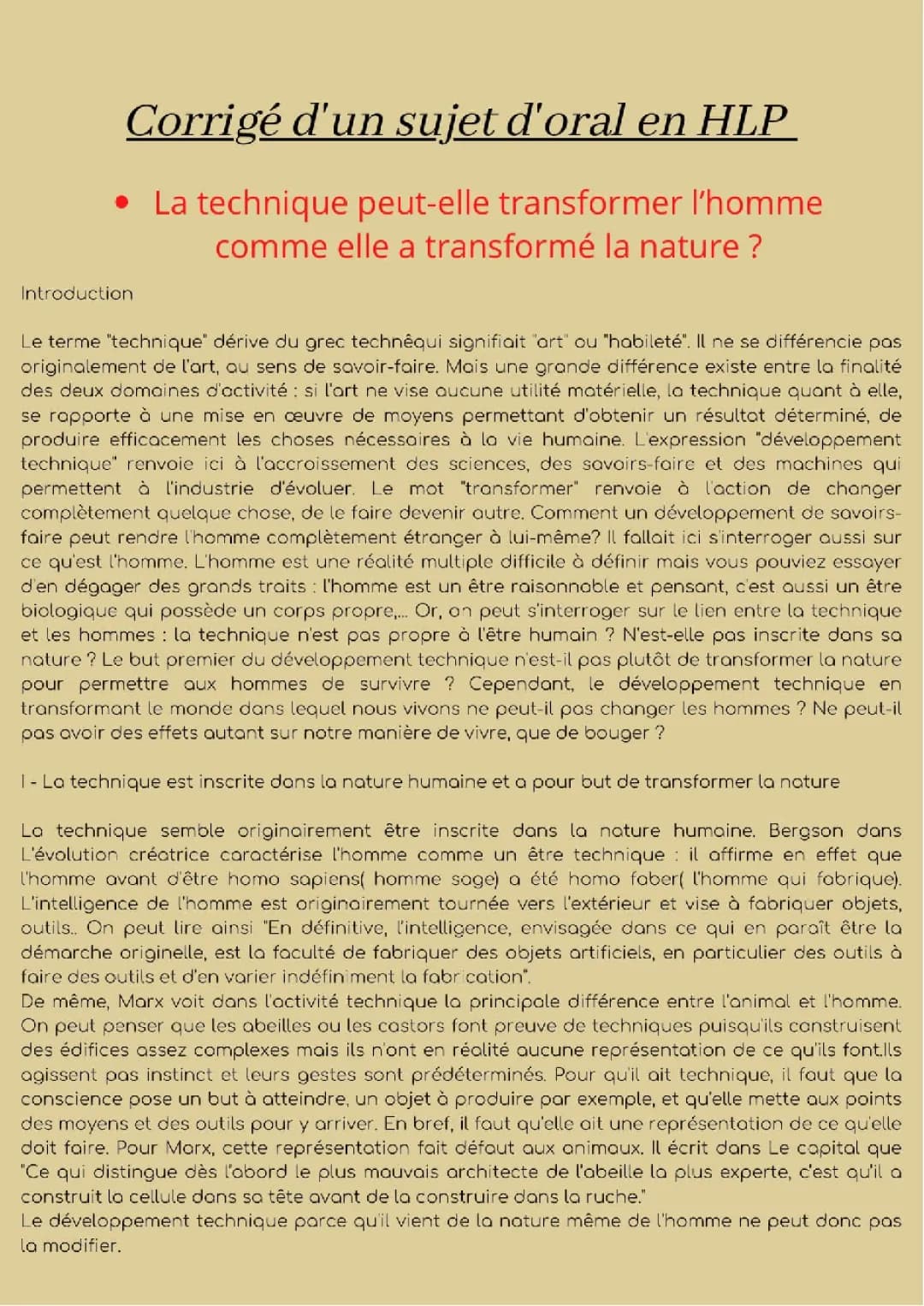 Corrigé détaillé : Sujet d'oral HLP pour le Grand Oral