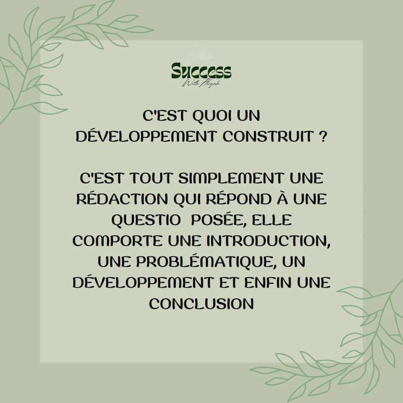 Success
With Aliyah
Le
Développement
construit
Breat Success
With Aleyah
C'EST QUOI UN
DÉVELOPPEMENT CONSTRUIT ?
C'EST TOUT SIMPLEMENT UNE
R