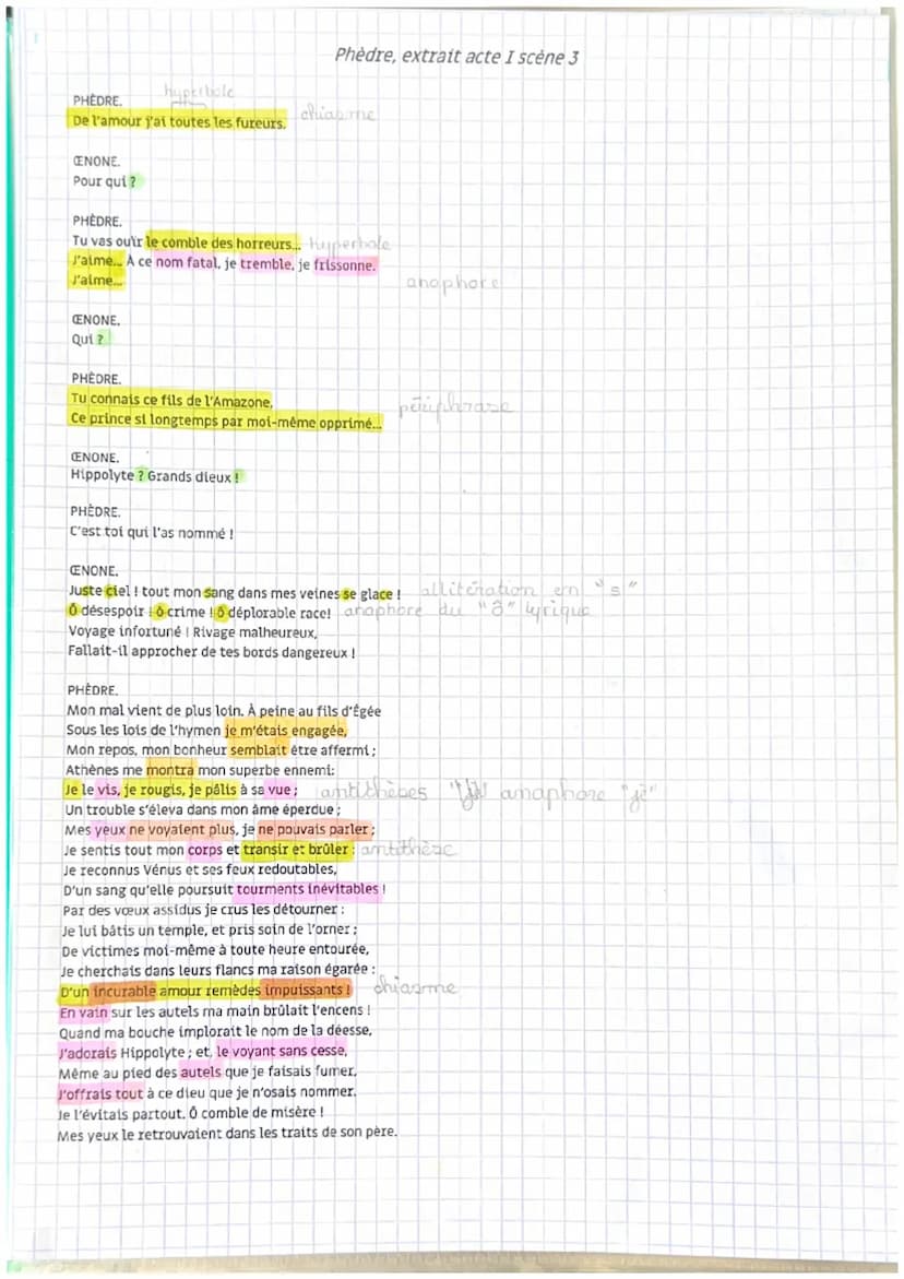 LE THEATRE DU XVII AU XX SIÈCLE: CRISE DERSONNELLE, CRISE FAMILIALE OCUVRE IX
ACTE |-- SCÈNE 3
Phèdre
introduction
<< Phèdre » est
une trage