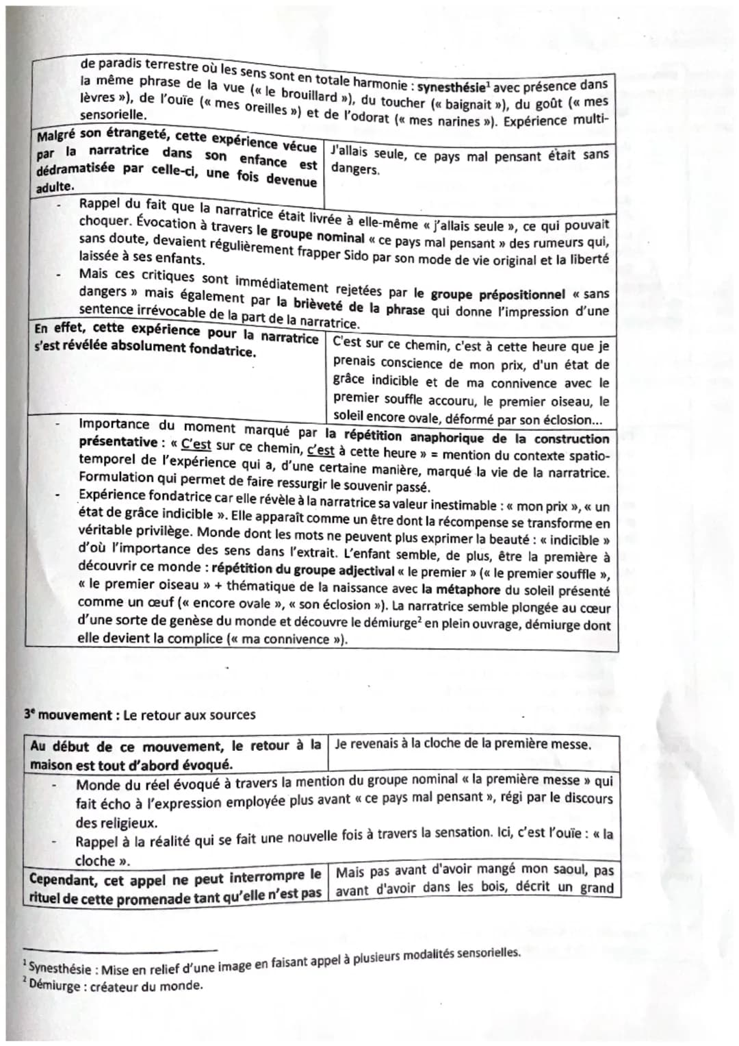 Parcours : La célébration du monde
Texte 10: Colette, Sido
1
5
10
15
20
Étés réverbérés par le gravier jaune et chaud, étés traversant le jo
