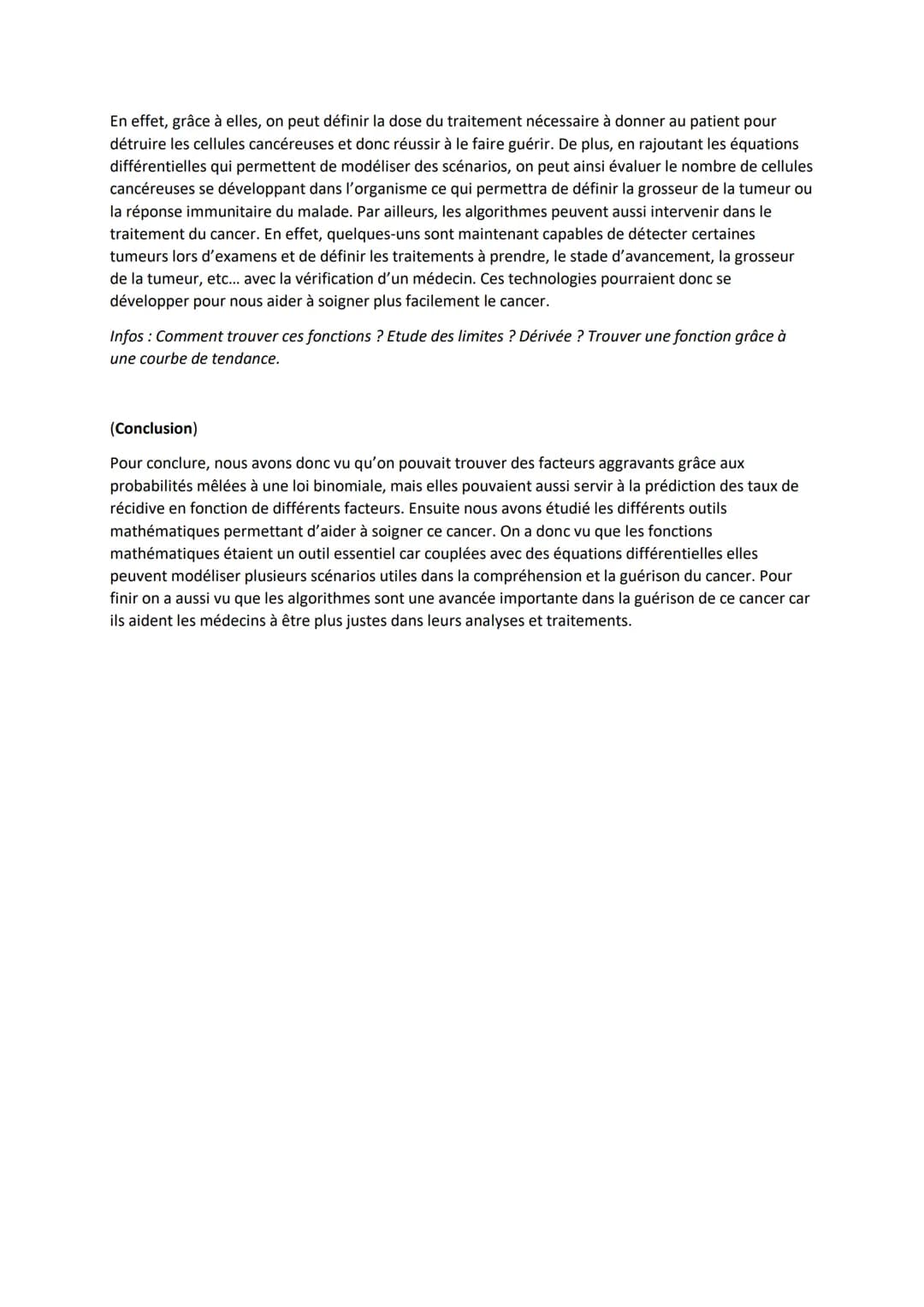 Comment les mathématiques peuvent nous aider à prédire et
soigner le cancer du rein ?
Documents jury :
DOCUMENT 1
Arbre pondéré :
F: << la p