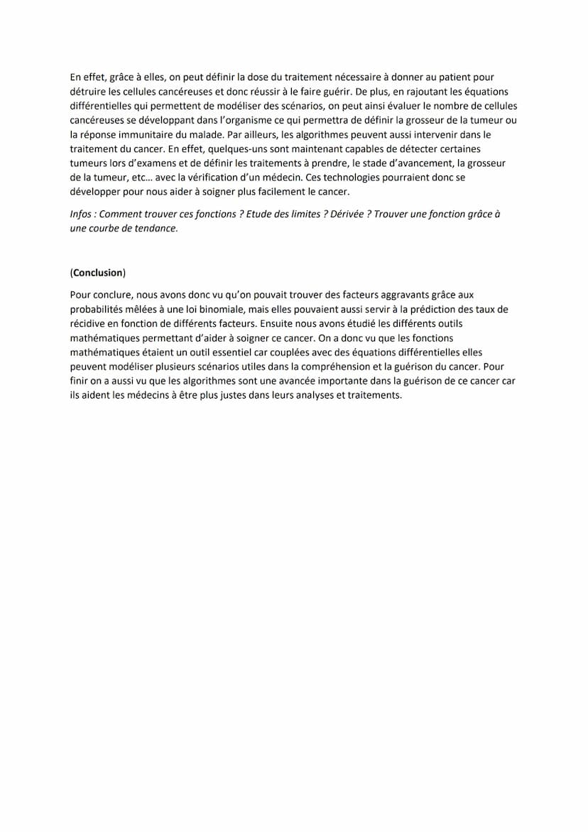 Comment les mathématiques peuvent nous aider à prédire et
soigner le cancer du rein ?
Documents jury :
DOCUMENT 1
Arbre pondéré :
F: << la p