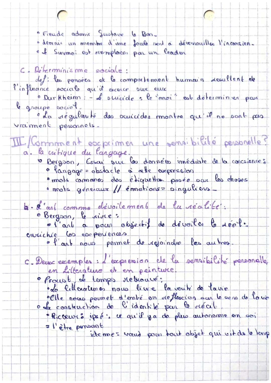 theme: La recherche de soi
Pantie 2: Low exc pressions de la sensibilité.
I/ Est on davantage soi-m do la solitude
on avec les autres ?
> te