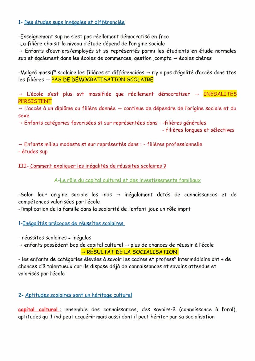 Chapitre 6:
Quel est le destin de l'Ecole sur les destins inds et sur l'évolution de la société
Ecole → une institution qui agit: -sur la so