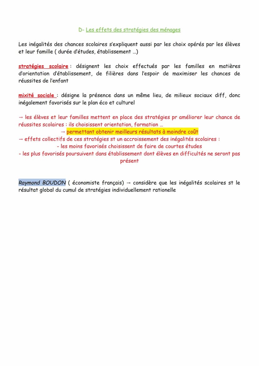 Chapitre 6:
Quel est le destin de l'Ecole sur les destins inds et sur l'évolution de la société
Ecole → une institution qui agit: -sur la so