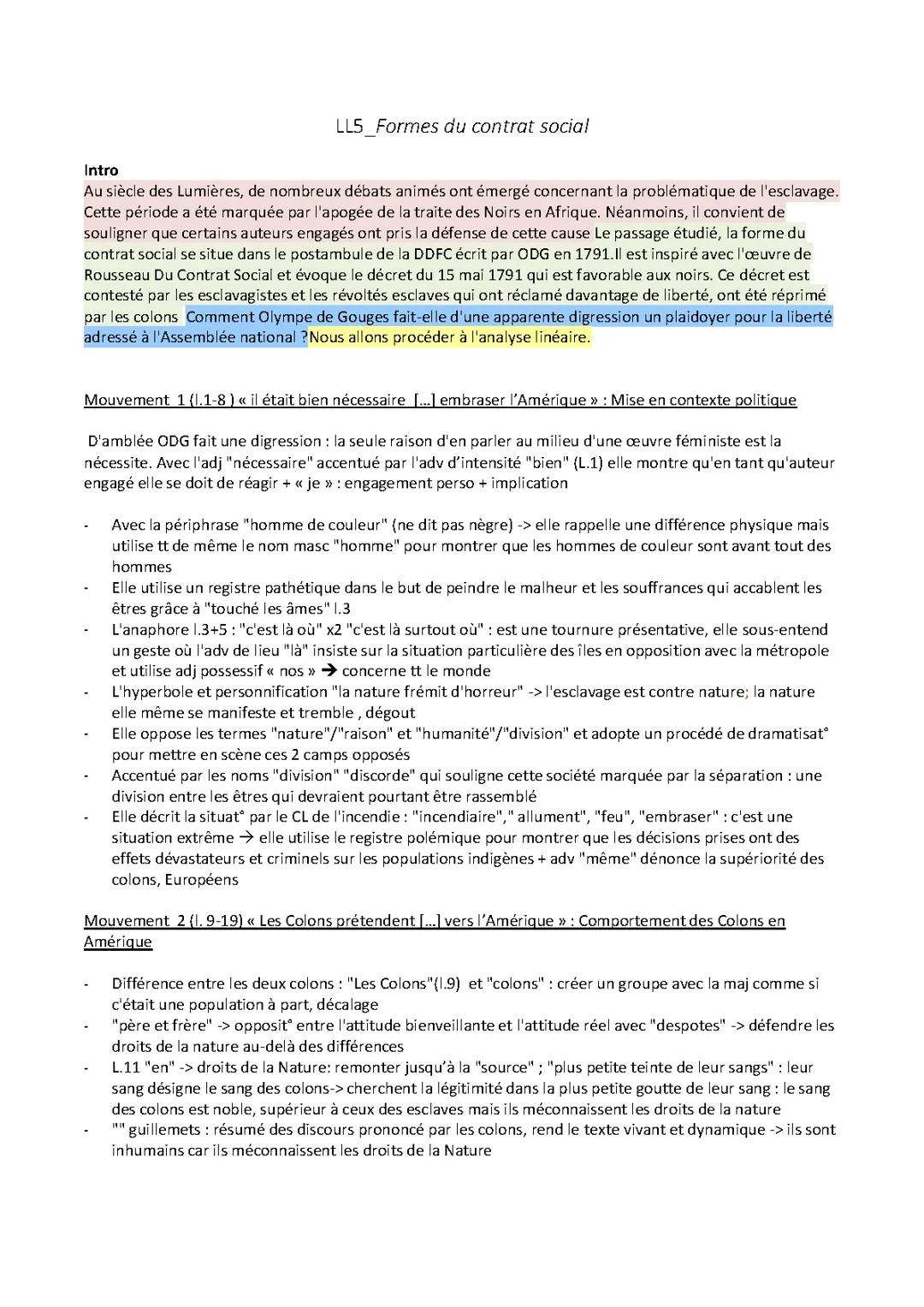 Olympe de Gouges: Déclaration et Contrat Social pour les Enfants