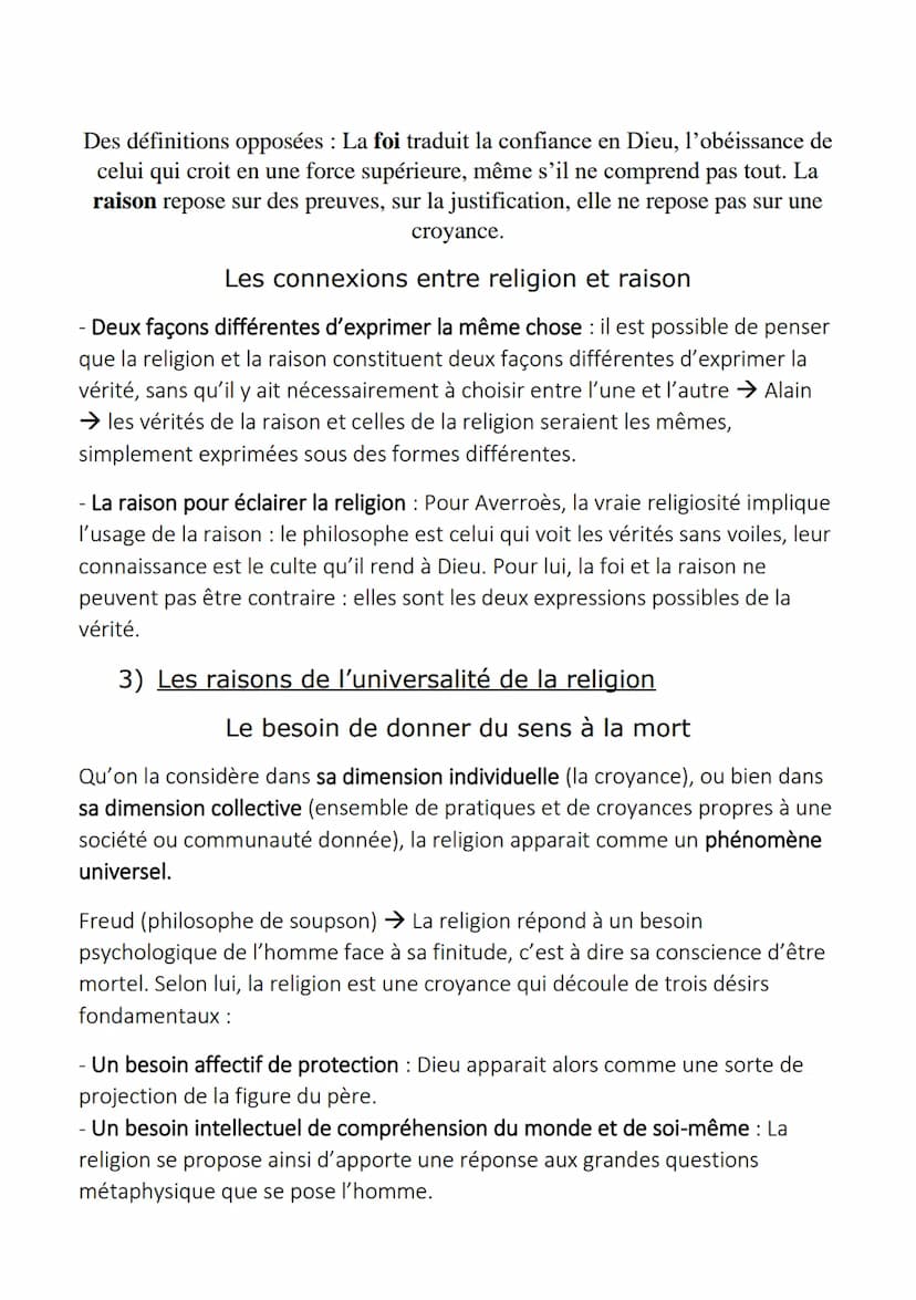 La Religion
Durkheim donne la définition de la religion : « Une religion est un système
solidaire de croyances et de pratiques relatives à d