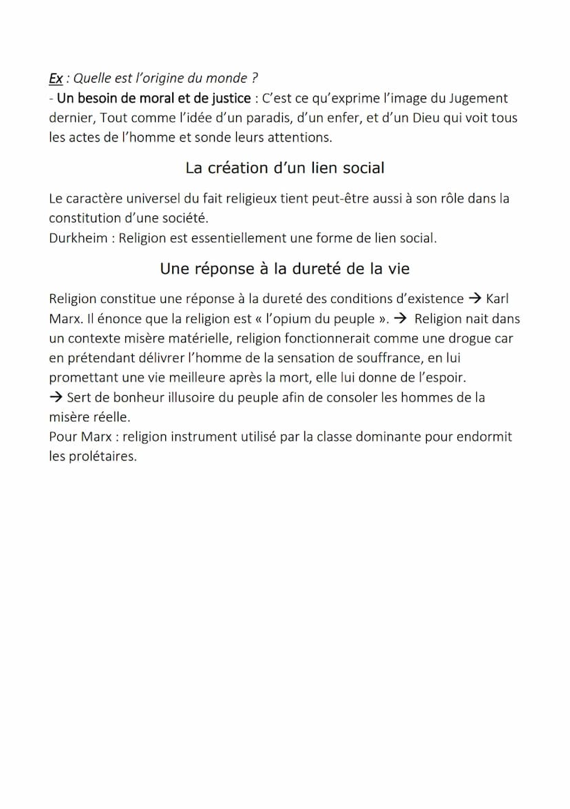 La Religion
Durkheim donne la définition de la religion : « Une religion est un système
solidaire de croyances et de pratiques relatives à d