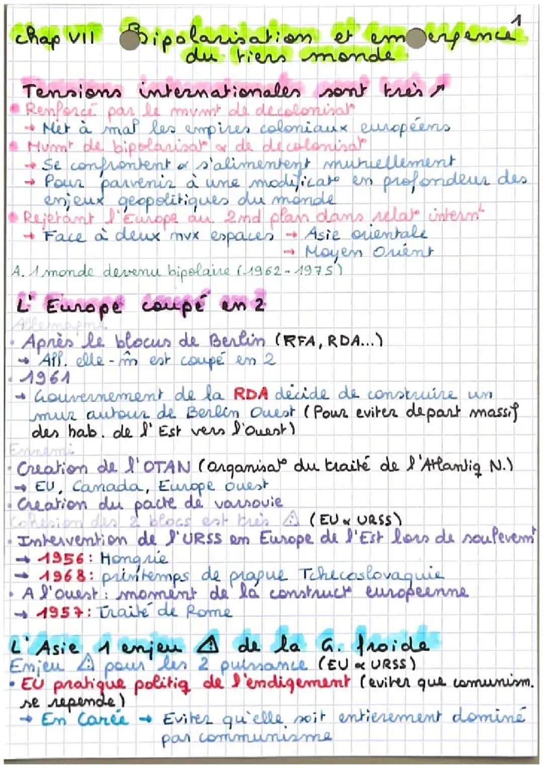 Bipolarisation et Émergence du Tiers-Monde : Dissertation et Révisions pour le Bac