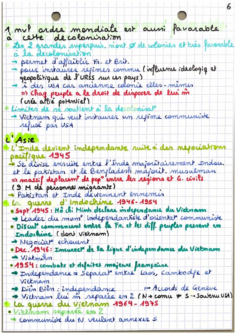 chap VII Bipolarisation et emergence
du tiers monde.
Tensions internationales sont très
• Renforcé par le munt de decolonisal
. Met à mat le