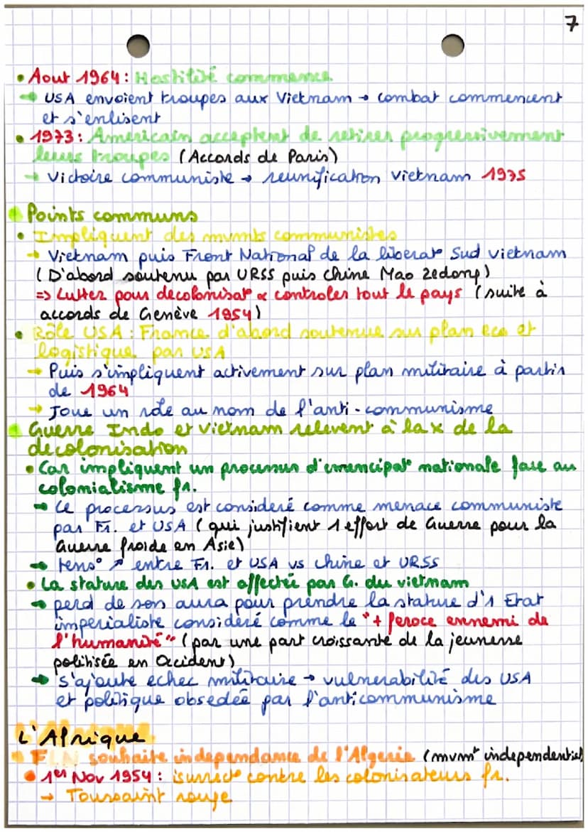 chap VII Bipolarisation et emergence
du tiers monde.
Tensions internationales sont très
• Renforcé par le munt de decolonisal
. Met à mat le