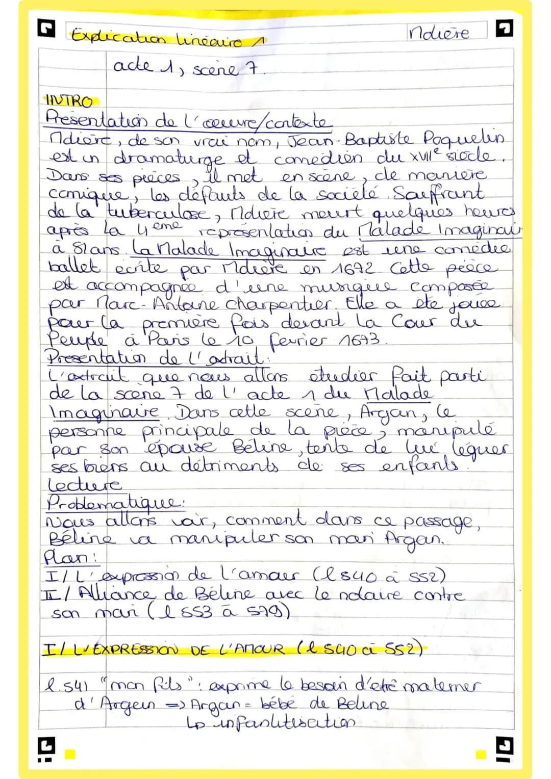 Comment Béline manipule Argan dans Le Malade Imaginaire Acte 1 Scène 7
