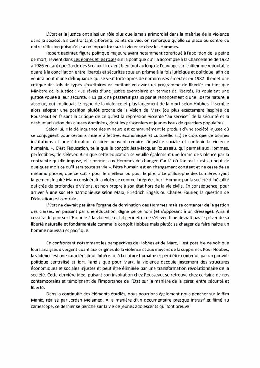 DA SILVA CORNEJO KLAPP
Barbara (T11)
DM d'HLP
essai philosophique
05/04
<< L'état de nature, cette guerre de tous contre tous a pour conséqu