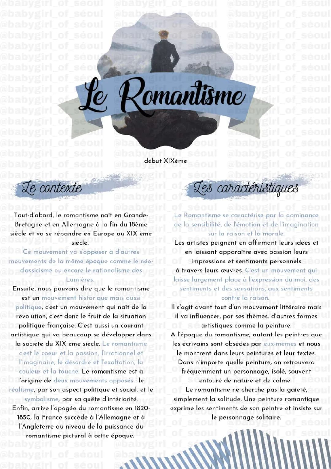 Courent littéraire : Le Romantisme
