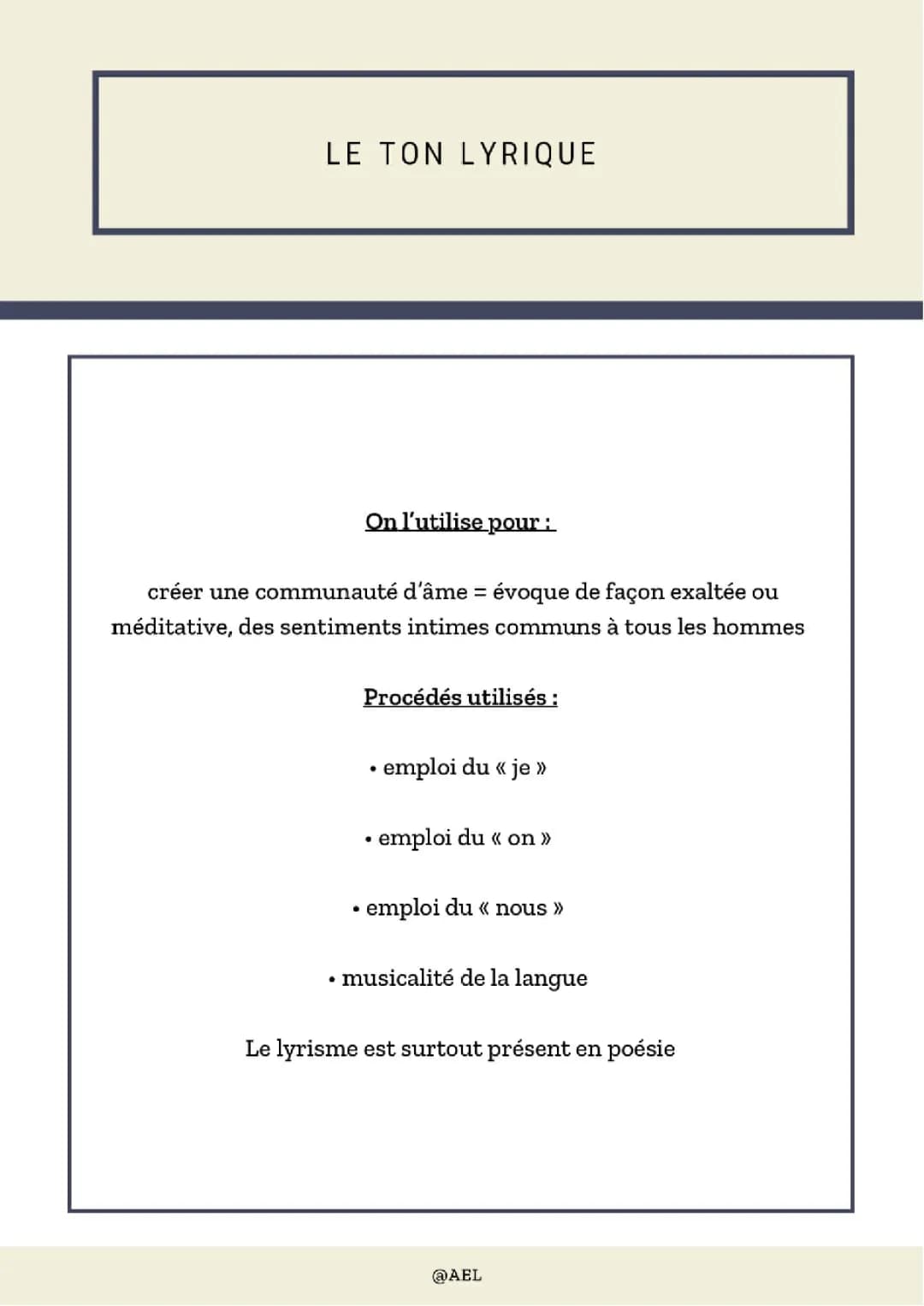 Le Ton Lyrique