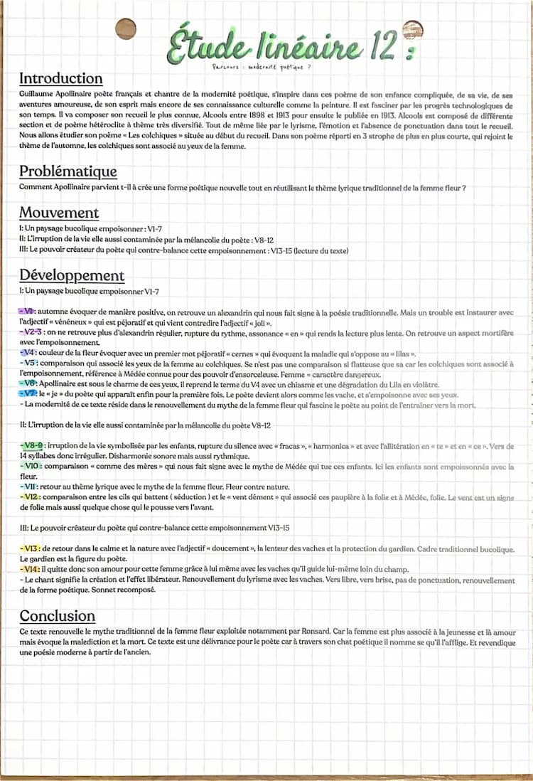 Know étude linéaire sur les colchiques de guillaume apollinaire  thumbnail