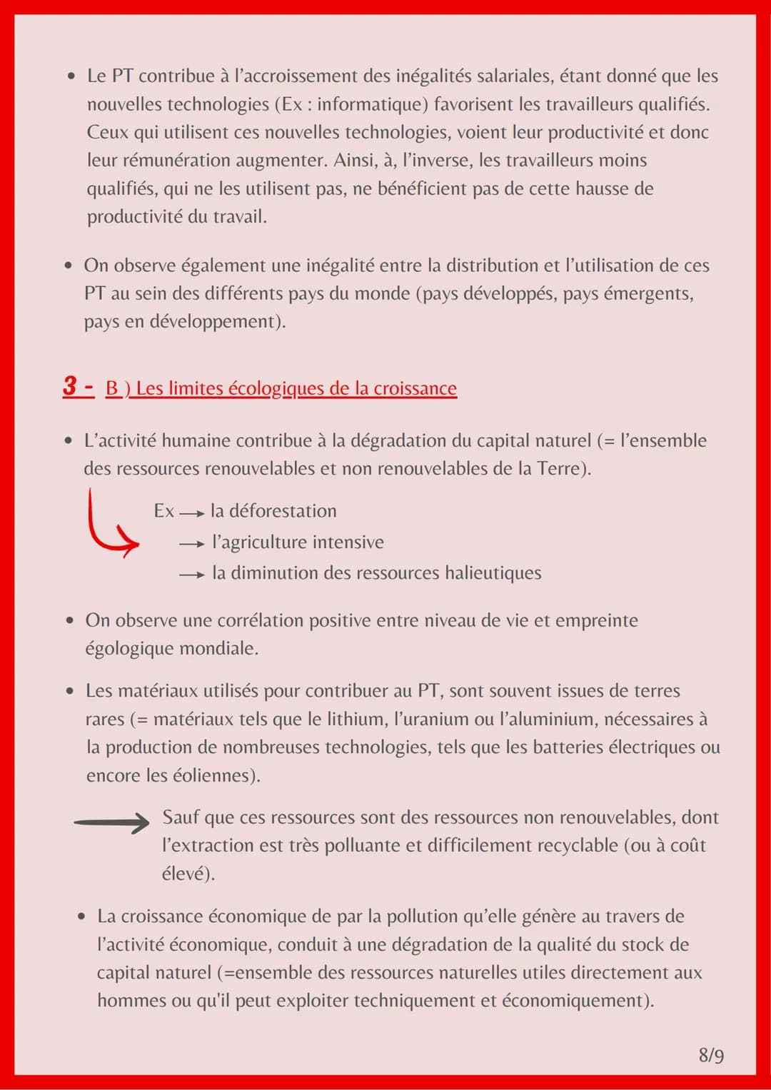 CROISSANCE ÉCONOMIQUE
= L'évolution sur le long therme, du volume de biens et services
produits sur un territoire
On mesure la croissance éc