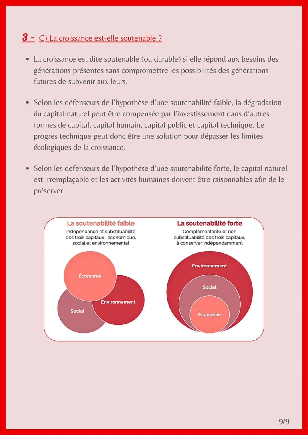 CROISSANCE ÉCONOMIQUE
= L'évolution sur le long therme, du volume de biens et services
produits sur un territoire
On mesure la croissance éc