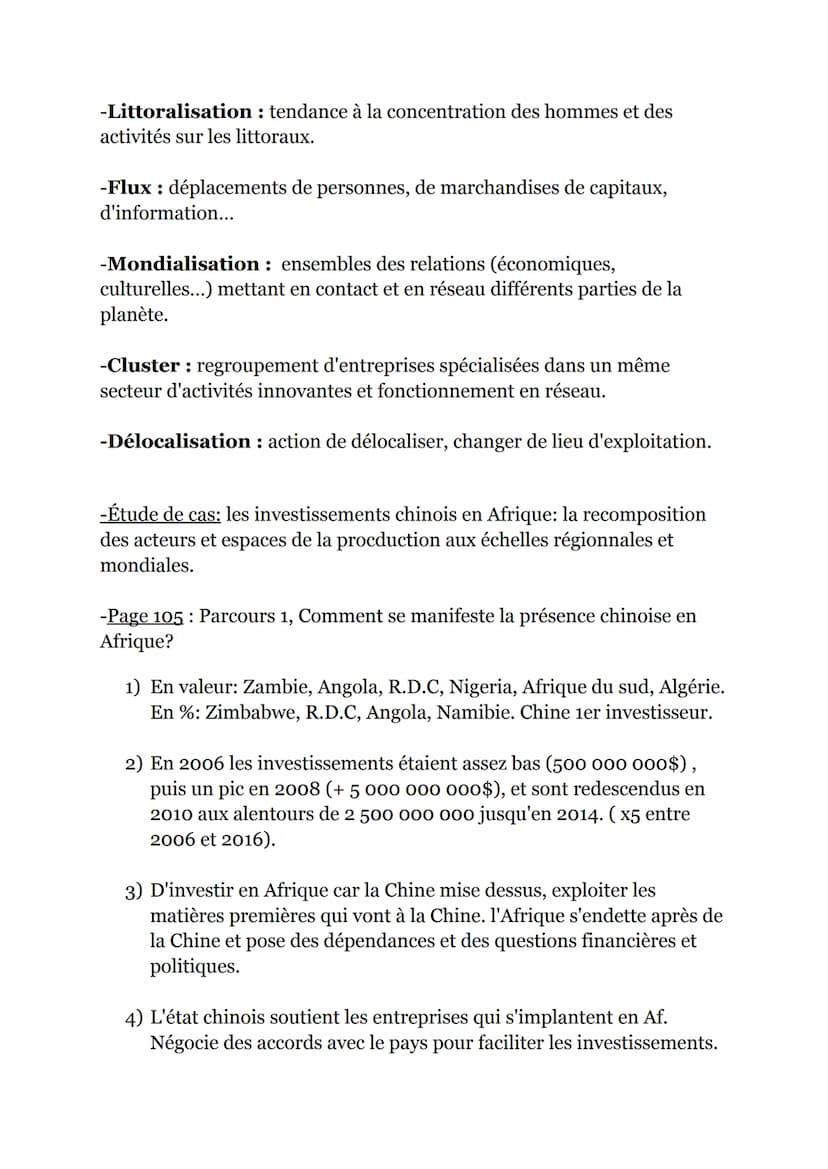 (Geo)
THEME 2 UNE DIVERSIFICATION DES ESPACES
ET DES ACTEURS DE LA PRODUCTION
Pages 94-95:
-Espaces productifs reposent sur noeuds de comm.à