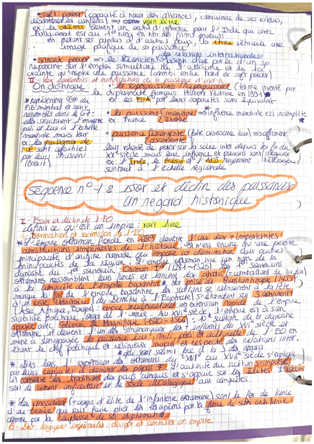 THEHE 2: aralyser les dynamiques des
puissances internationales
cintre les aracteristiques de la puissance à
l'échelle internationale d'ajd'