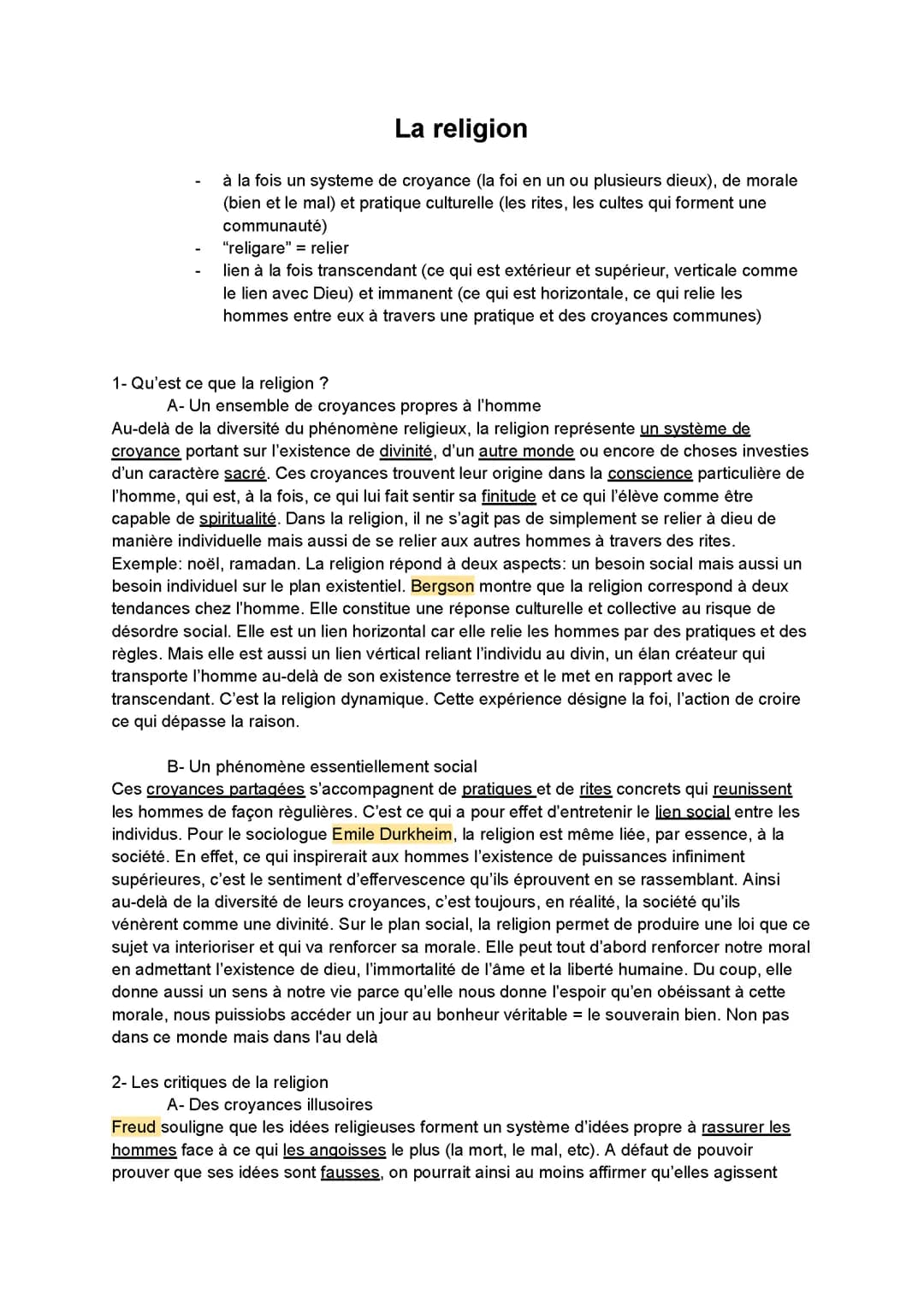 la religion philo