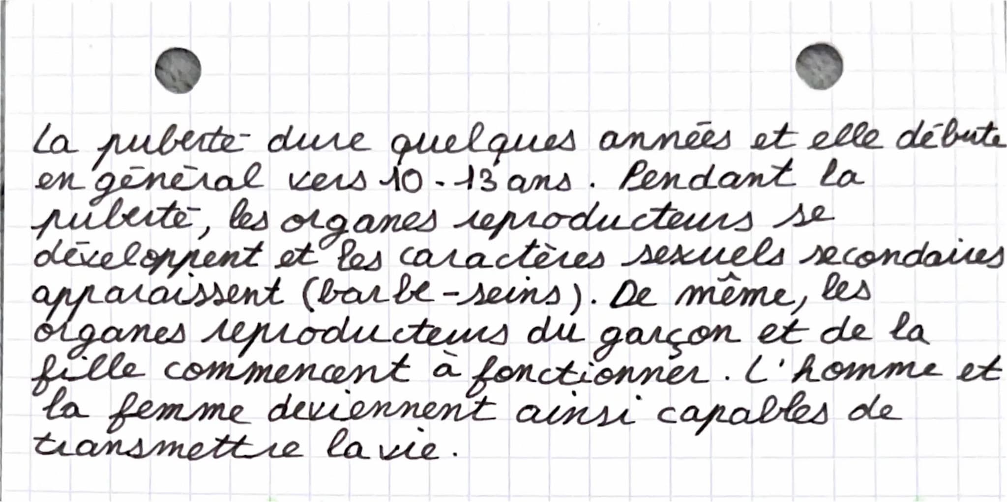 SVT
eproduction
Re
e
+
devenir un
devenir
femm
m
S ex
Caractéristiques
Age de debut de
la puberté
Transformations
physiques
un
Période de la