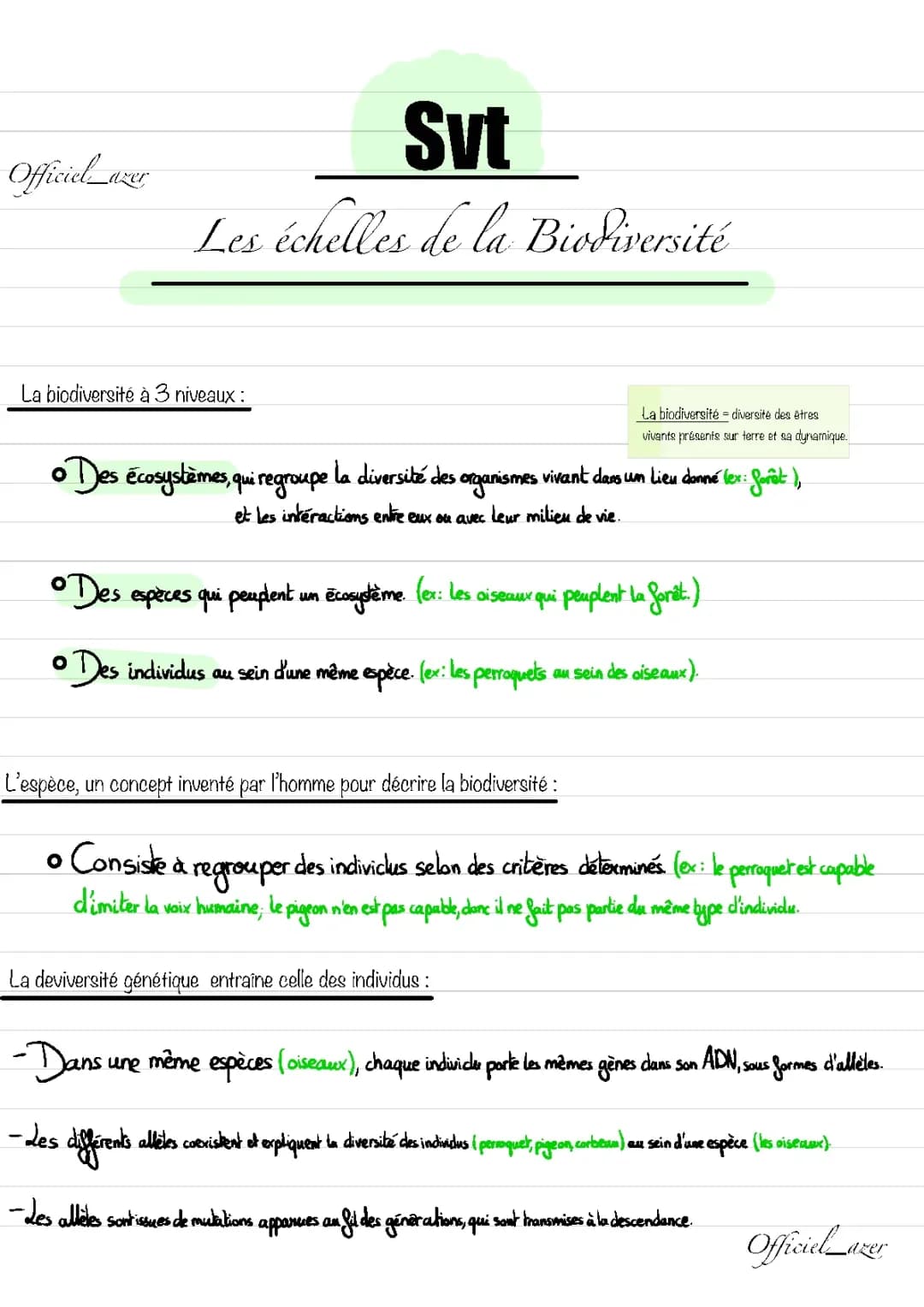 Les Échelles de la Biodiversité 