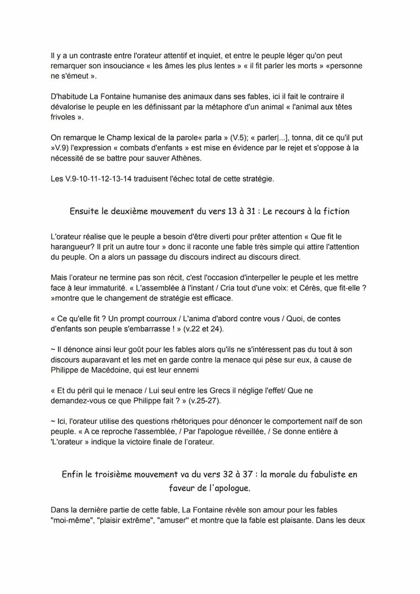 Objet d'étude: La littérature d'idées du XVI* au XVIII* siècle
INTRODUCTION
Le pouvoir des fables est la quatrième fable du livre VIII publi