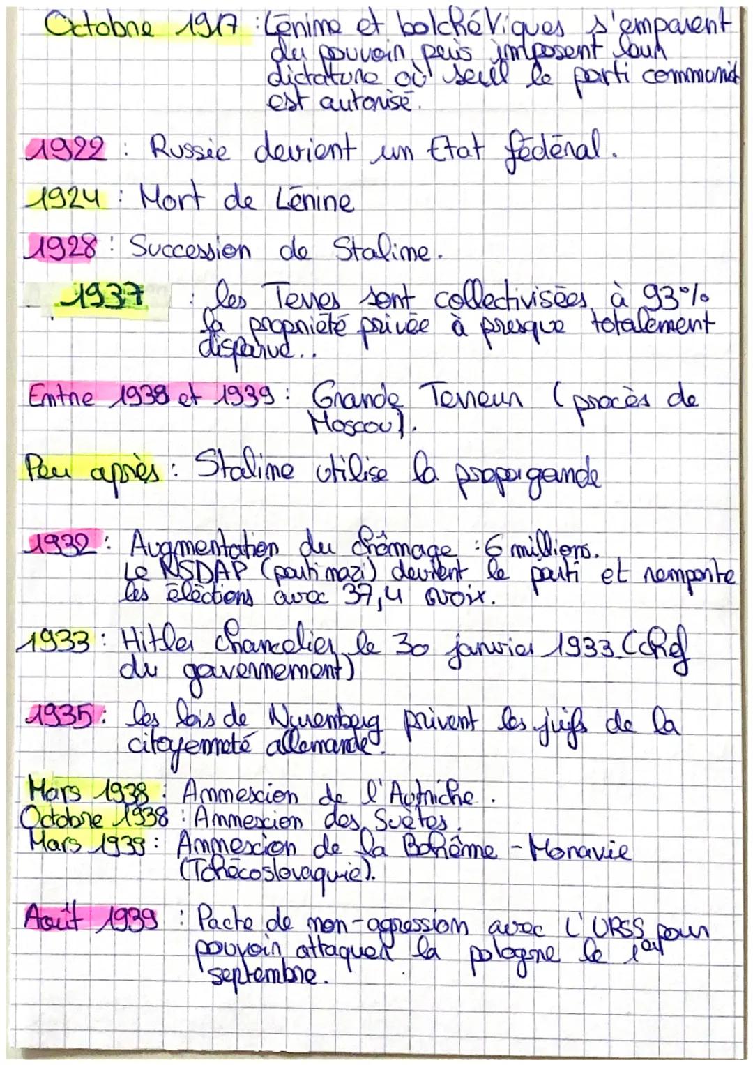 I
IST
O TRE
Fiche @
Experiences totalitaires et démocraties fragilisões,
Communiste: Ideologies qui veut la création d'une
société sans clas