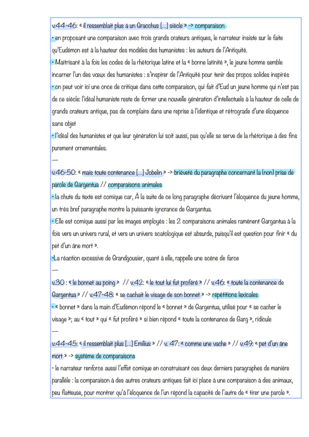 Lecture analytique - La dispute réthorique d'Eudémon et de Gargentua
La question de l'éducation est au cœur du mouvement humaniste : si Éras