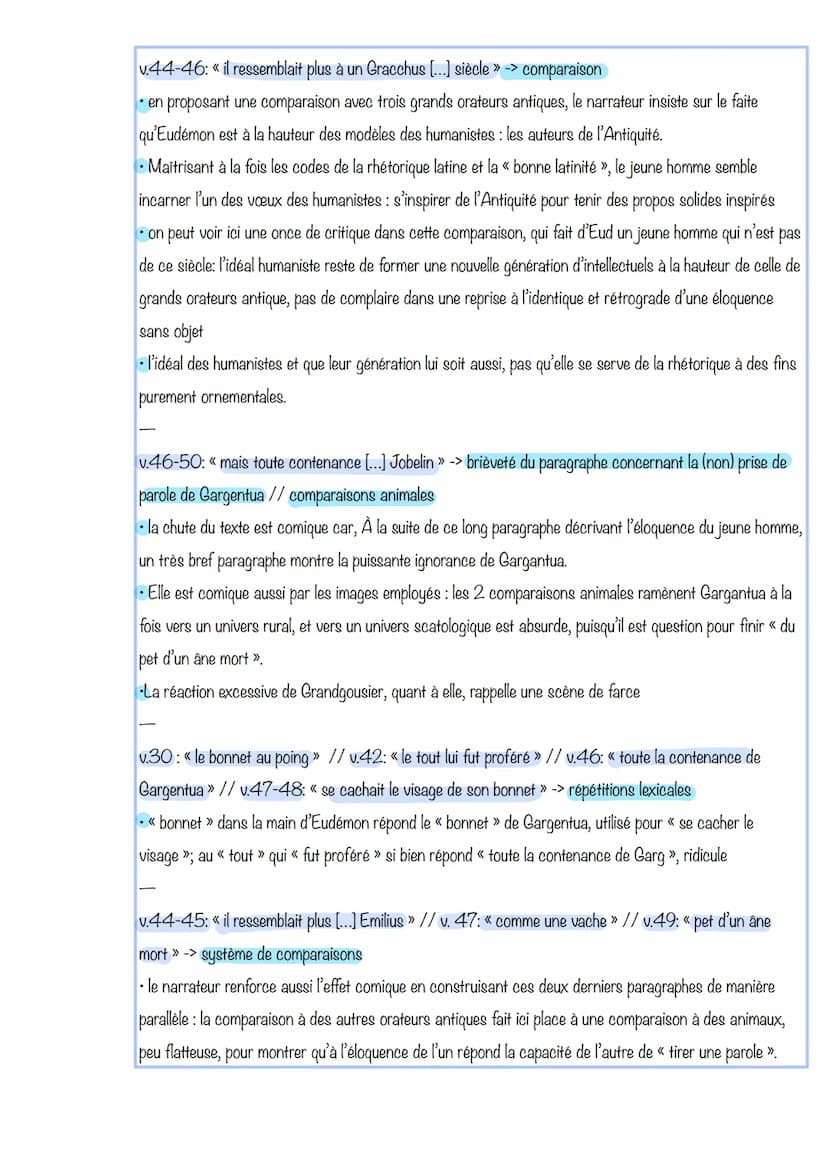Lecture analytique - La dispute réthorique d'Eudémon et de Gargentua
La question de l'éducation est au cœur du mouvement humaniste : si Éras