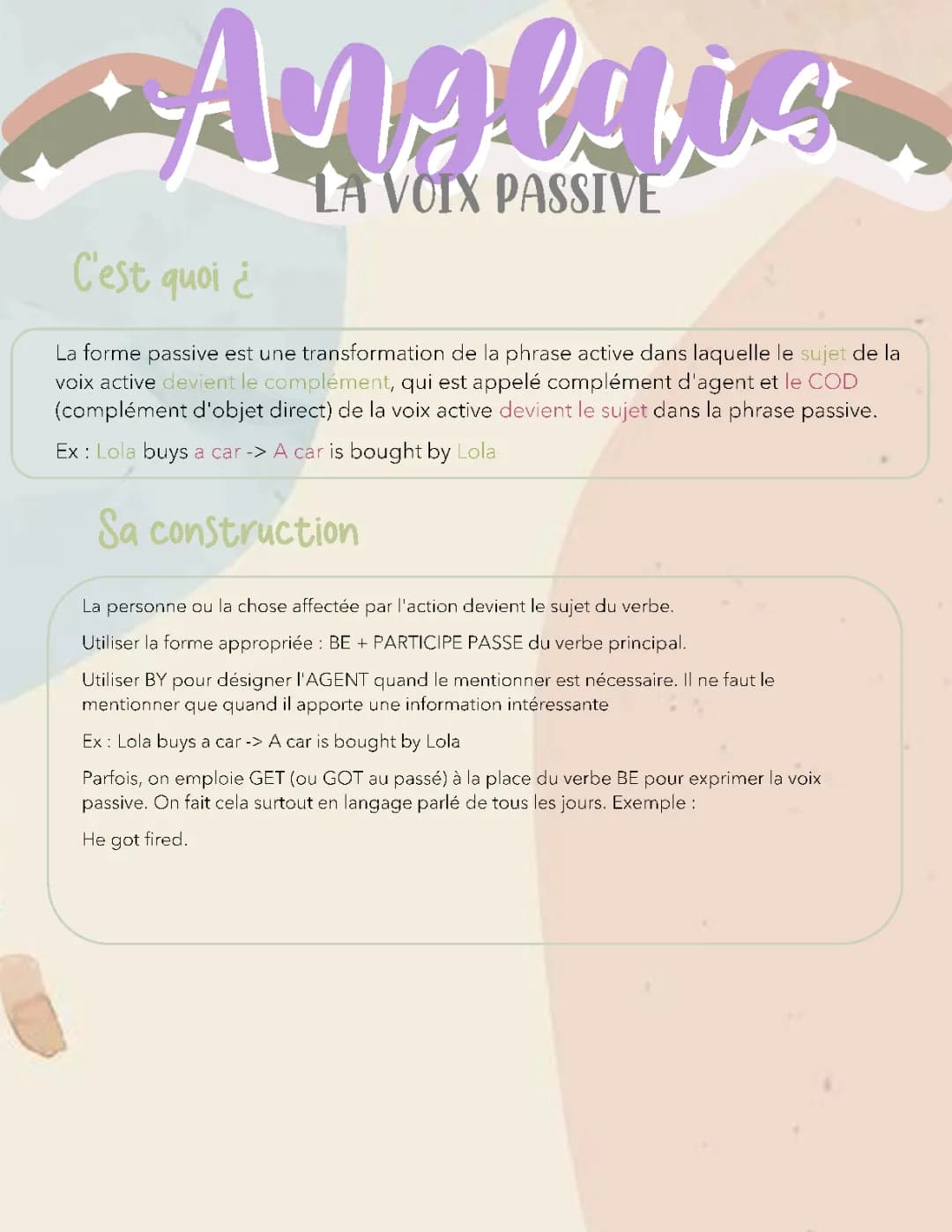 Anglais : la voix passive