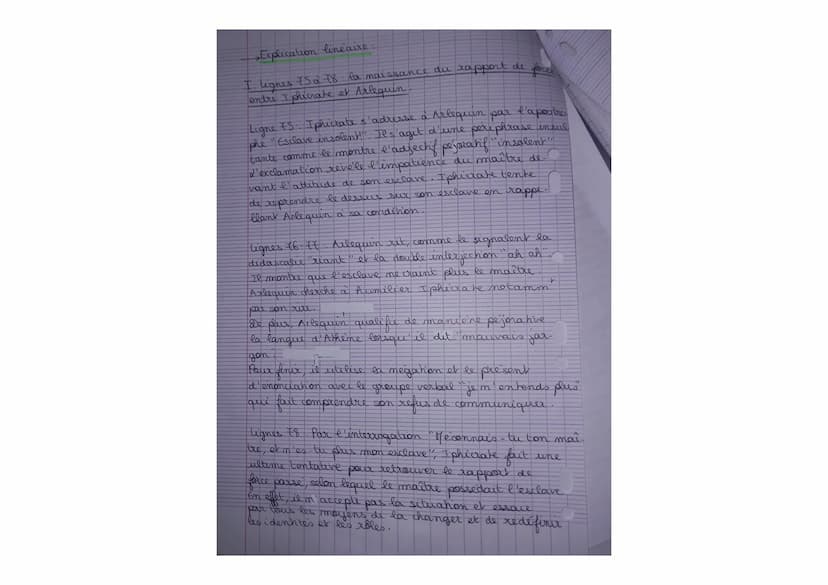Marivaux The des esclaves
la fin de la scème I ((1+25)
Introduction da scème I de l'Ile des esclaves est l'ex
position de la pièce: elle en 