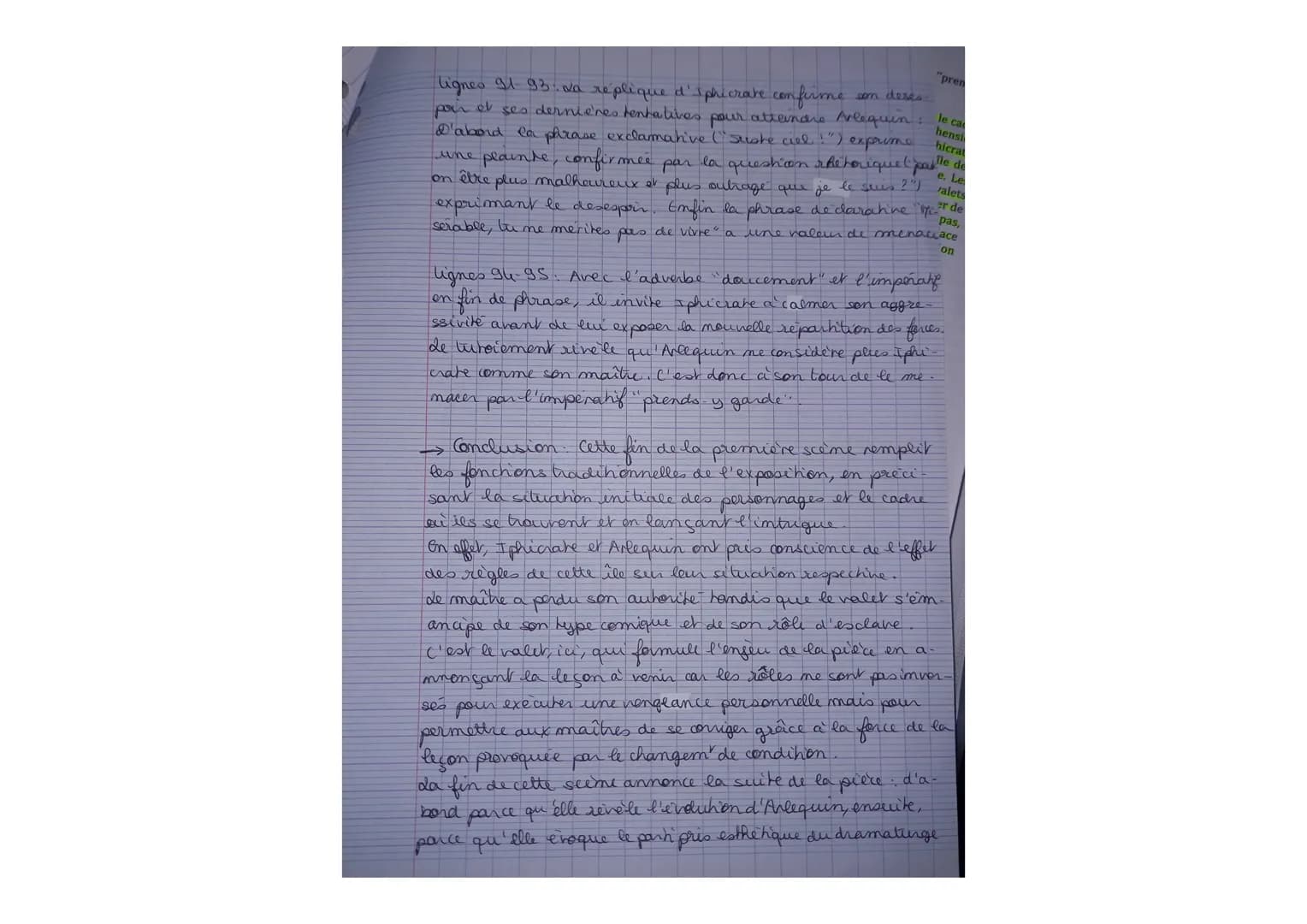 Marivaux The des esclaves
la fin de la scème I ((1+25)
Introduction da scème I de l'Ile des esclaves est l'ex
position de la pièce: elle en 
