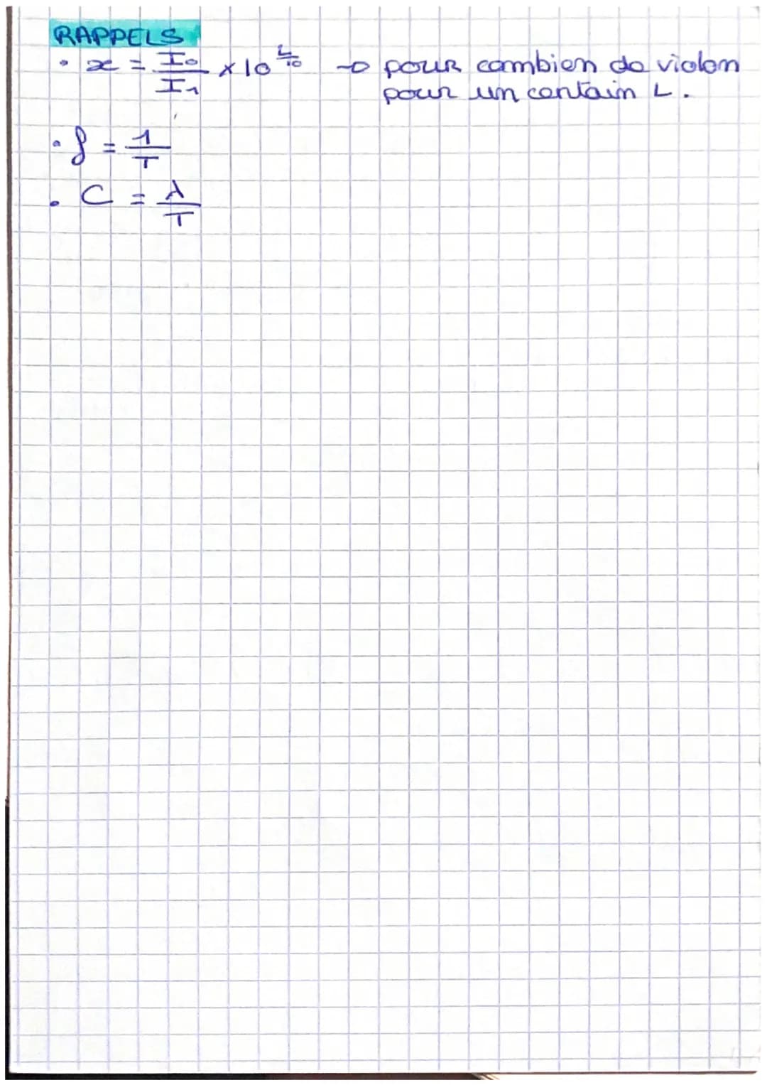 LE SON
INTENSITE SONORE
le som est une ondo mécanique longitudina
se propage on transpontant de l'energie
qui
•I:
ela
NIVEAU SONORE
• L = 10