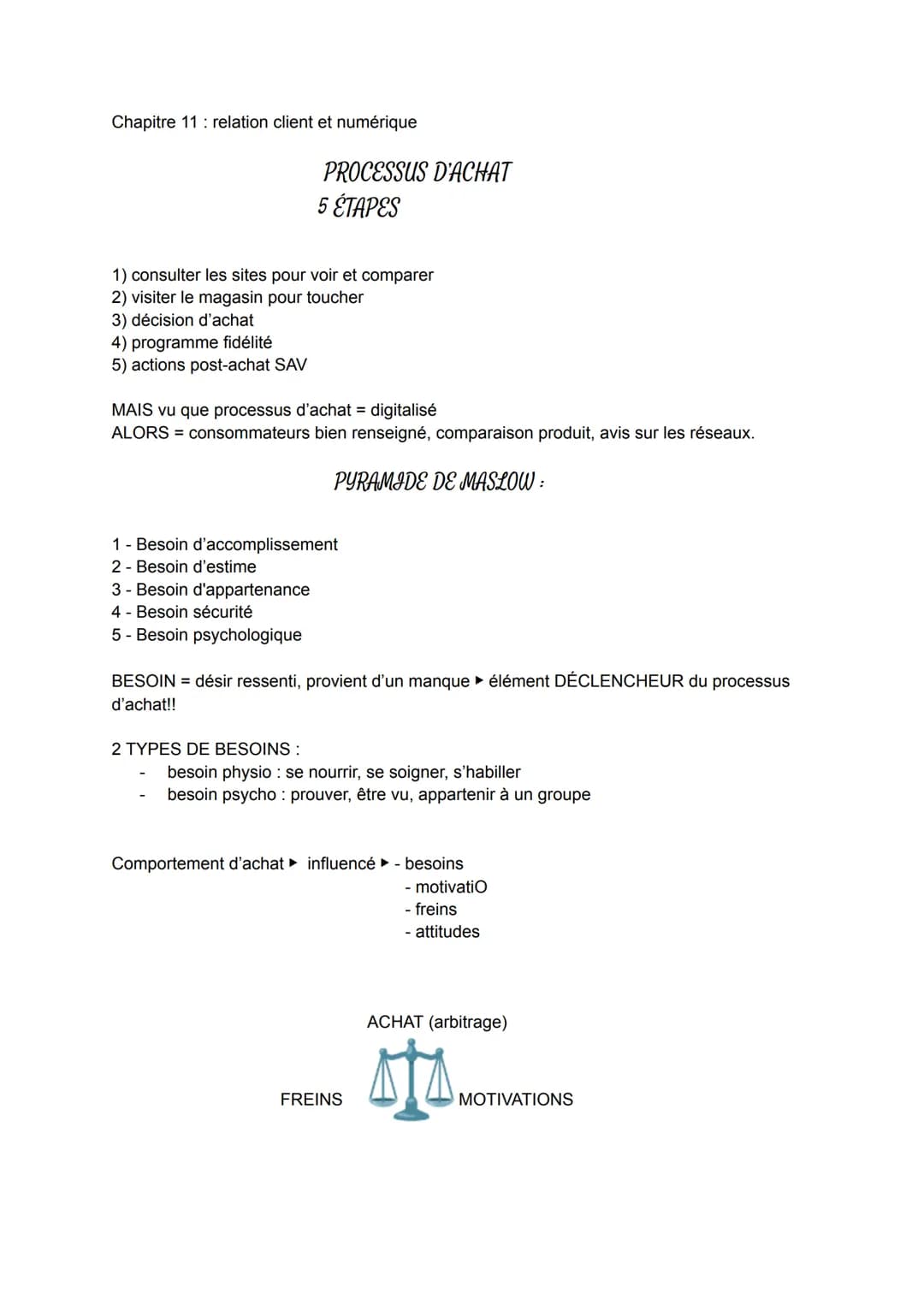 Management: programme Terminale
Chapitre 1 Satisfaire les besoins des consommateurs
Une entreprise doit connaître le marché sur lequel elle 