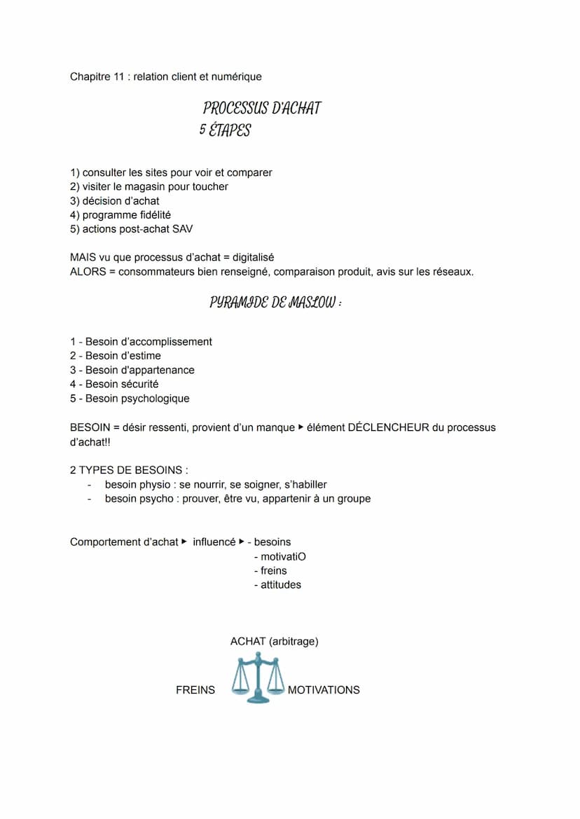 Management: programme Terminale
Chapitre 1 Satisfaire les besoins des consommateurs
Une entreprise doit connaître le marché sur lequel elle 