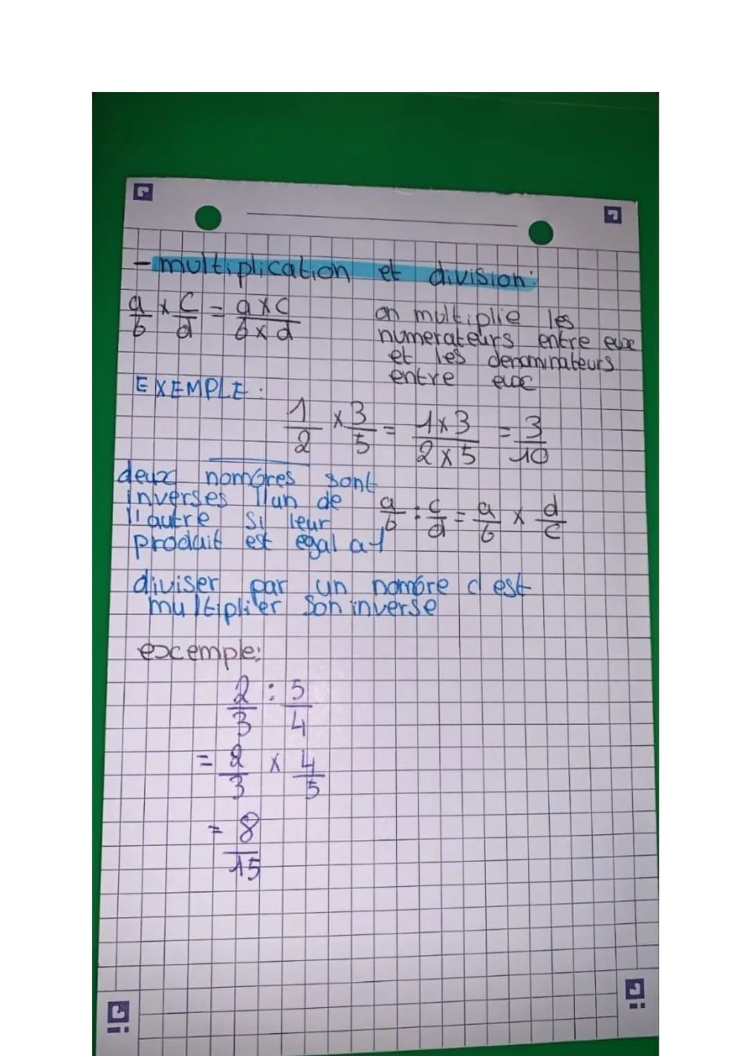 L
O
Torqu'on qu'on aditionne
& Fractions qui ont le
meme denominateur, on
aditionne les numerateurs a to, et on
garde le
denominateur D
- Ad