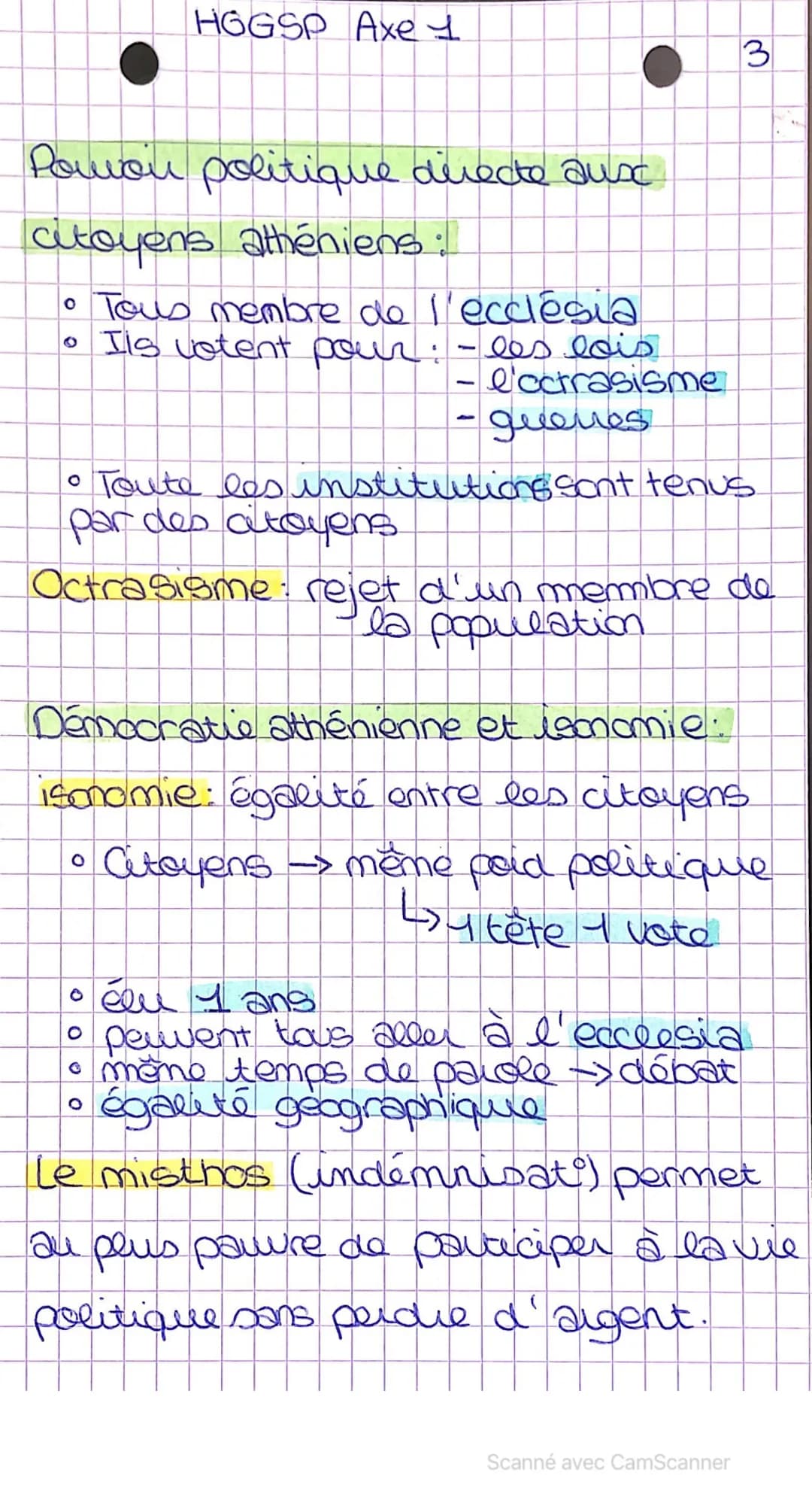 HGGSP Axe 1
Comprendre un régime
politique; la democratie
naissance du mot démocratie:
→ 5eme siecle avant J.C a Athène
Démocratie: pouvon d