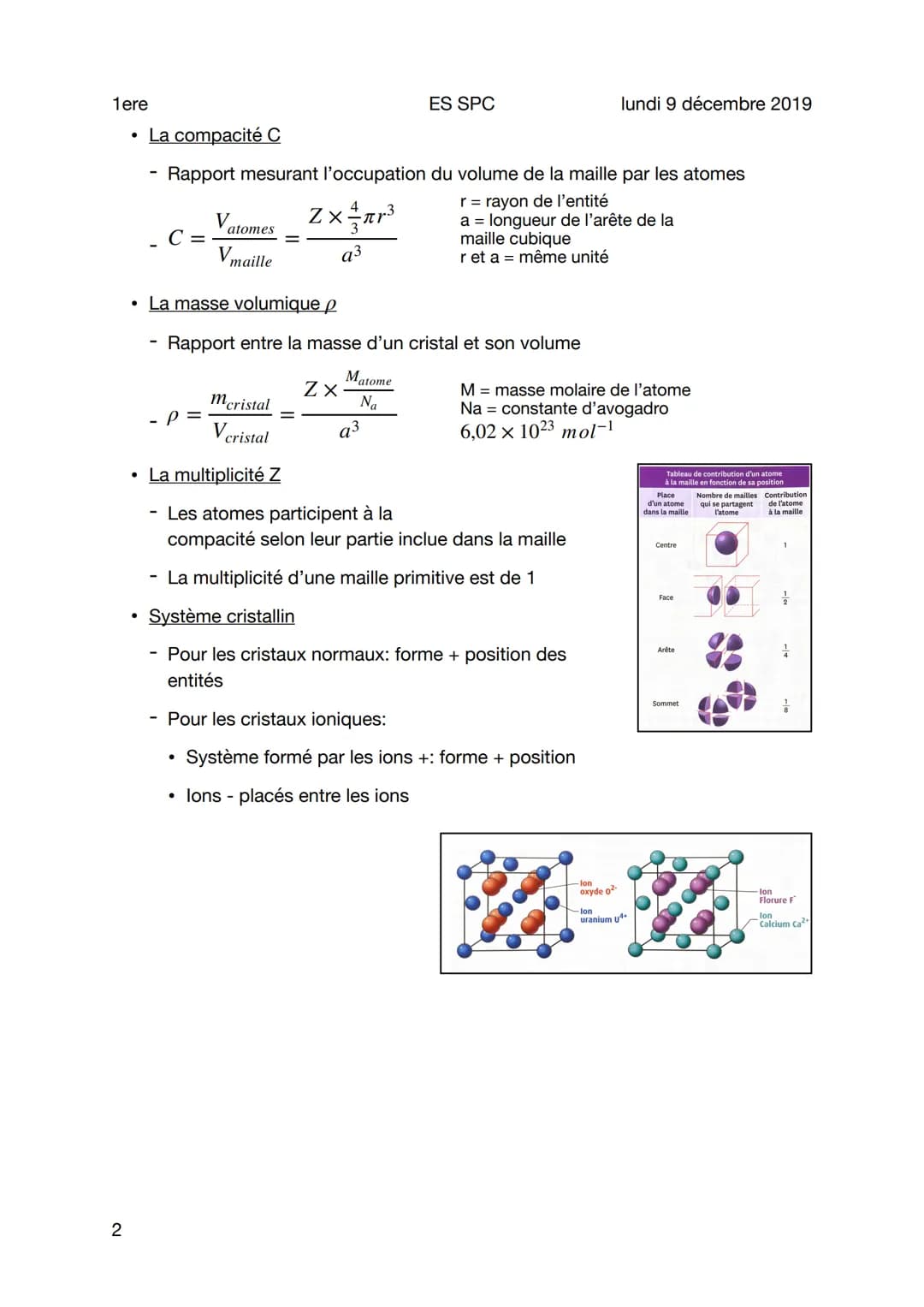
<p>La structure cristalline est caractérisée par la répétition périodique d'une structure élémentaire appelée maille. Cette maille élémenta
