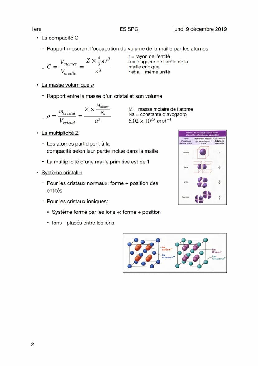 
<p>La structure cristalline est caractérisée par la répétition périodique d'une structure élémentaire appelée maille. Cette maille élémenta