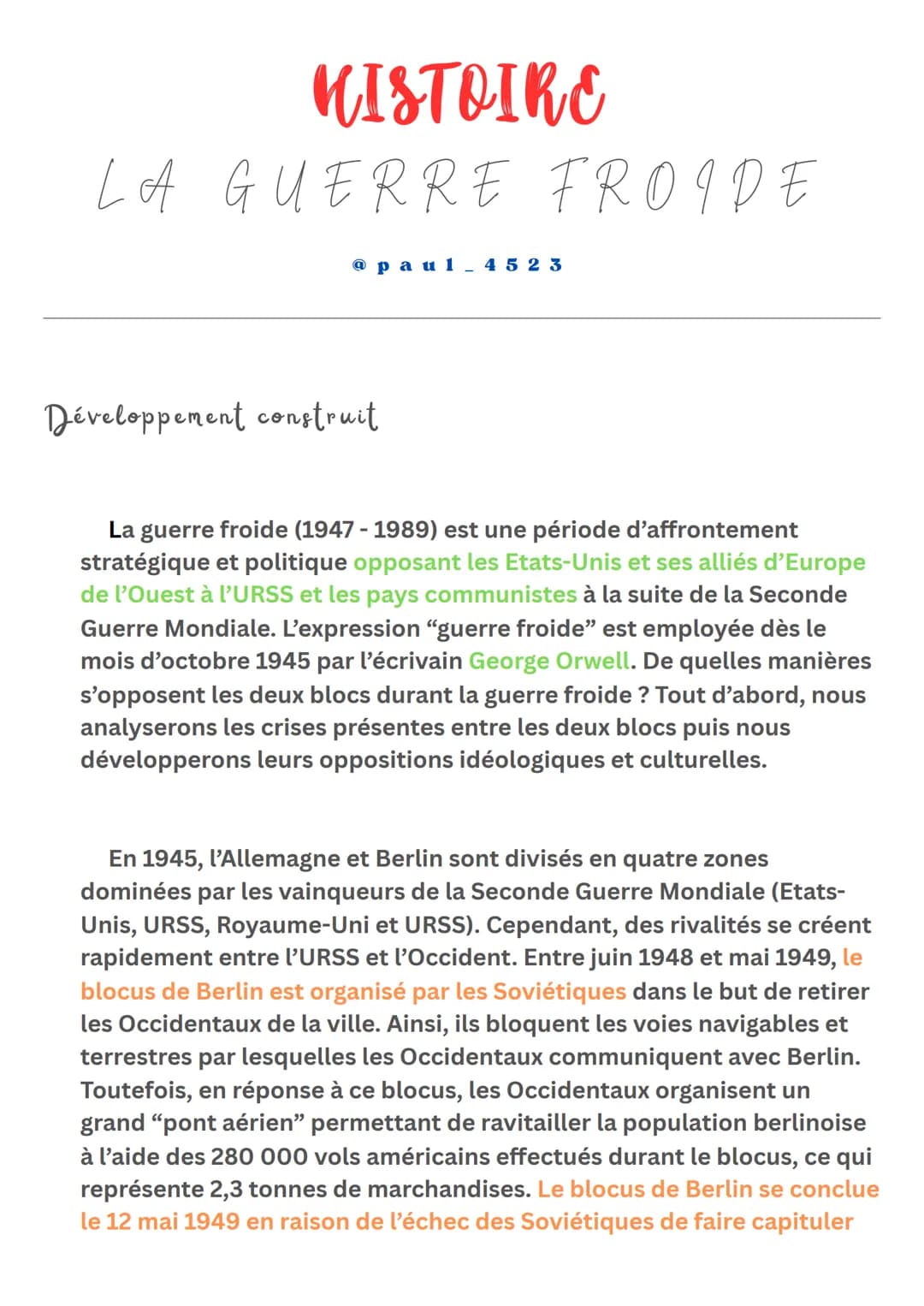 La guerre froide