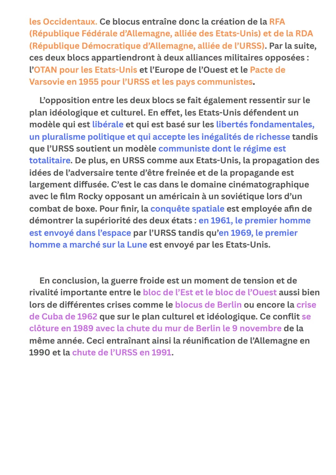 HISTOIRE
LA GUERRE FROIDE
@paul_4523
Développement construit
La guerre froide (1947 - 1989) est une période d'affrontement
stratégique et po