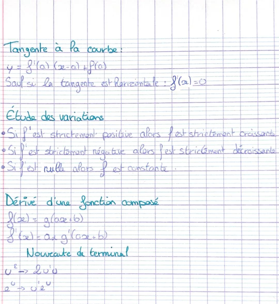 # MATHS

complémentaire

chapitre 1: dénivation

| $f$ | est derivable sur | $f'$ |
|---|---|---|
| $f(x)= k$ sur $R$  ($k$=constante) | $R$
