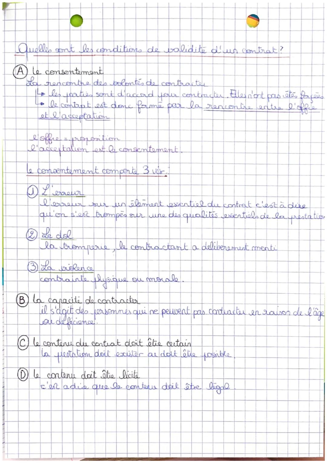 Aulest ce qu'un contrat?
Selon l'article 1-0-1 du code civil, un contrat est un accord
de volente entre deux di
plusieurs personnes destinée