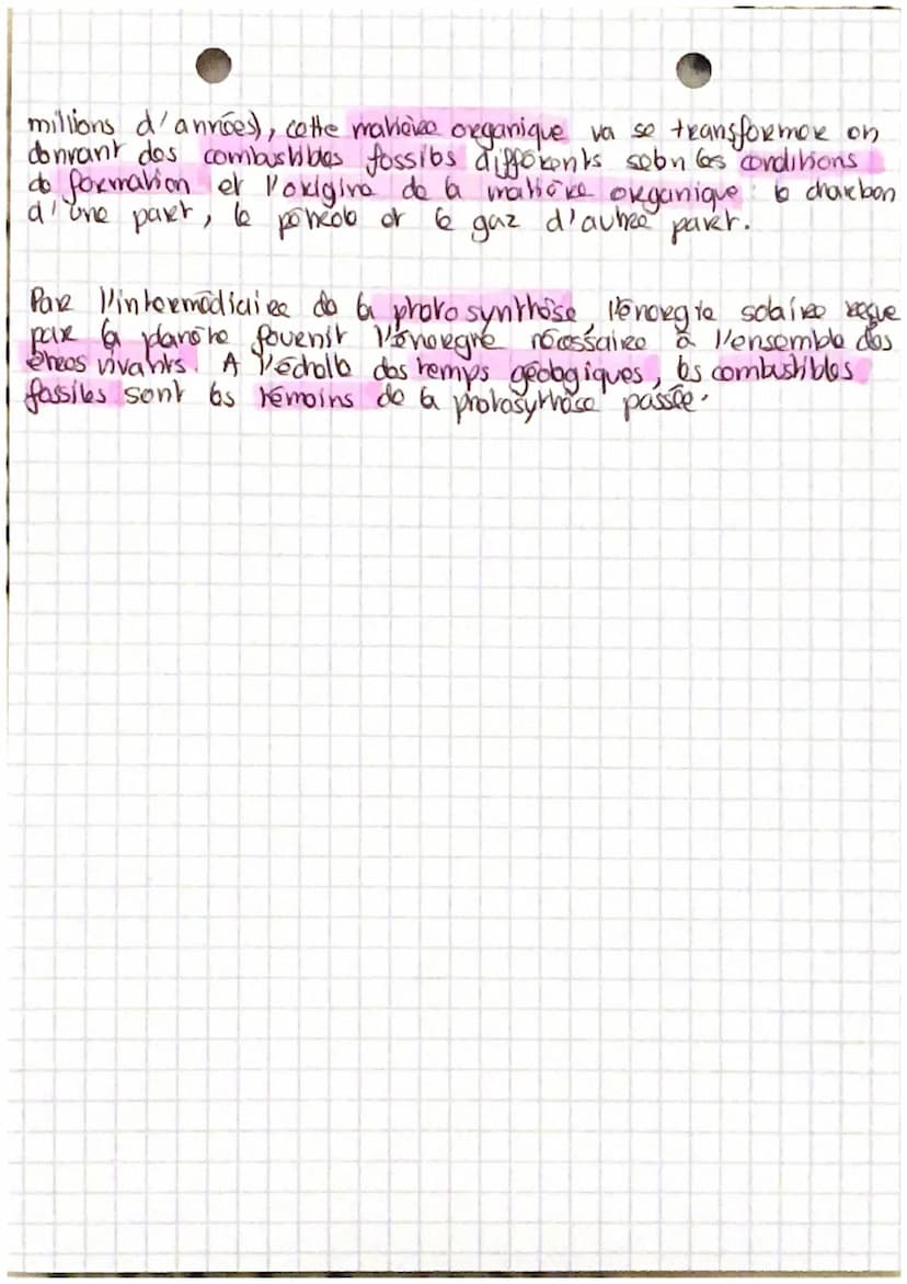 LA PHOTOSYNTHESE
La Tepke Regoir Vessentiel de son énergie du Soboil. Cotte Prougle
permot a photosynthèse des végorake or se transmet pare 